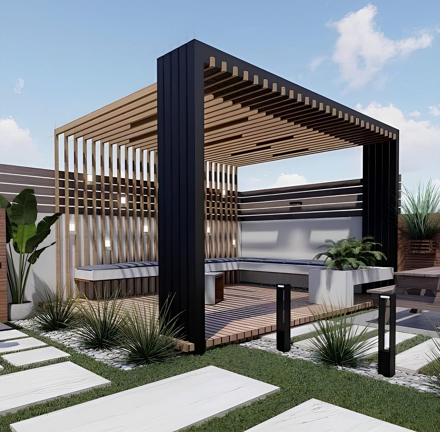 أفضل برجولات لجلسات الحدائق